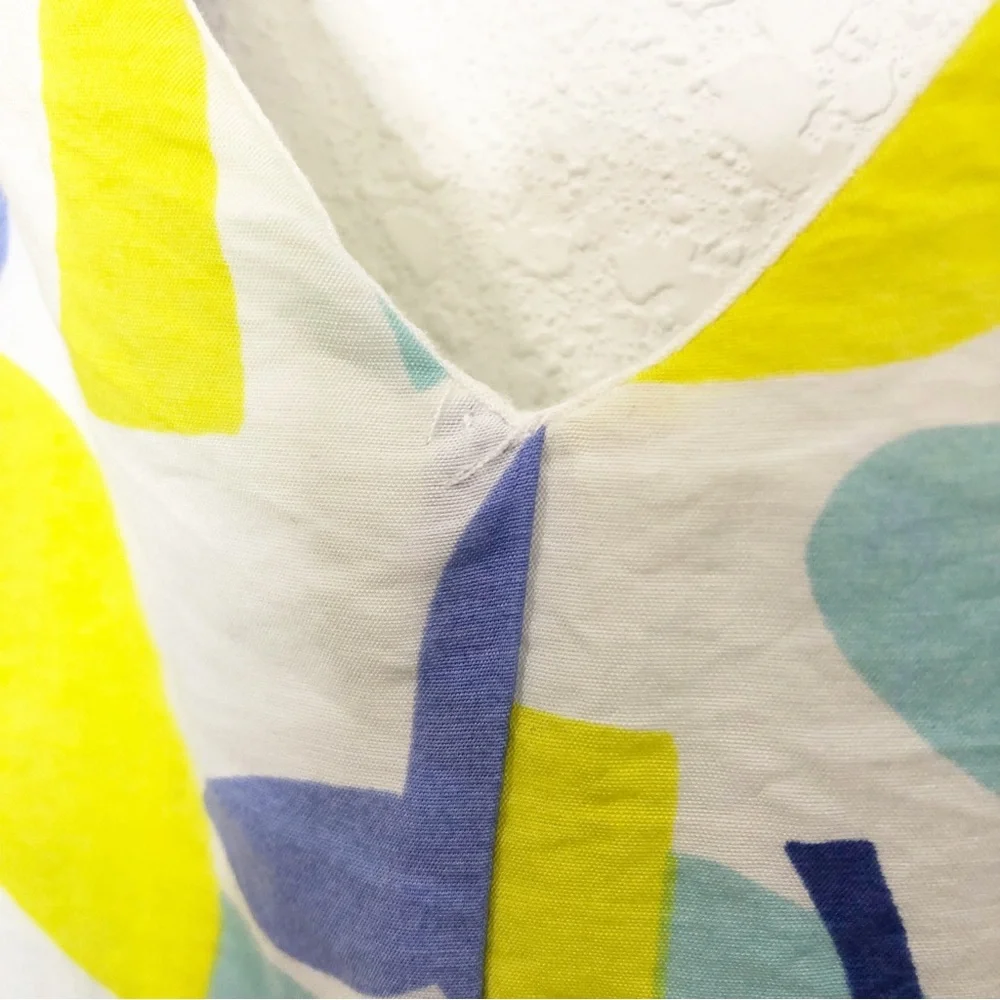 Molly Bracken Printed Maxi Dress V-Neck Ruffle White Size Medium Lili Sidonio - Picture 11 of 15